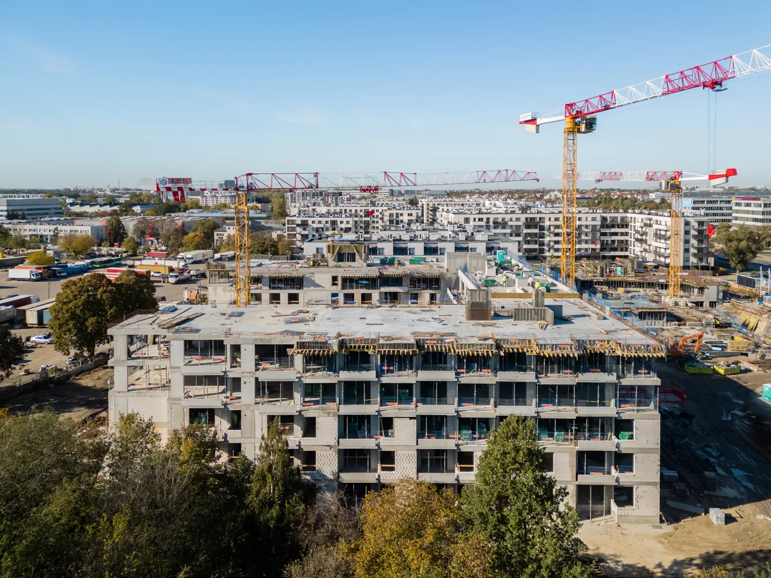 Postęp pracy inwestycji Łopuszańska 47 - Etap 1, Warszawa Włochy