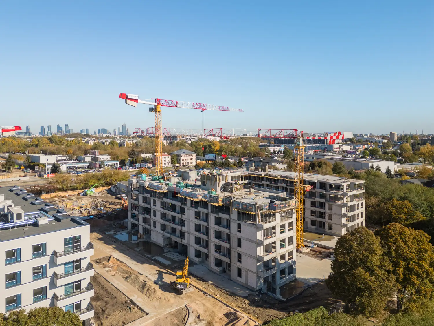 Postęp pracy inwestycji Łopuszańska 47 - Etap 1, Warszawa Włochy