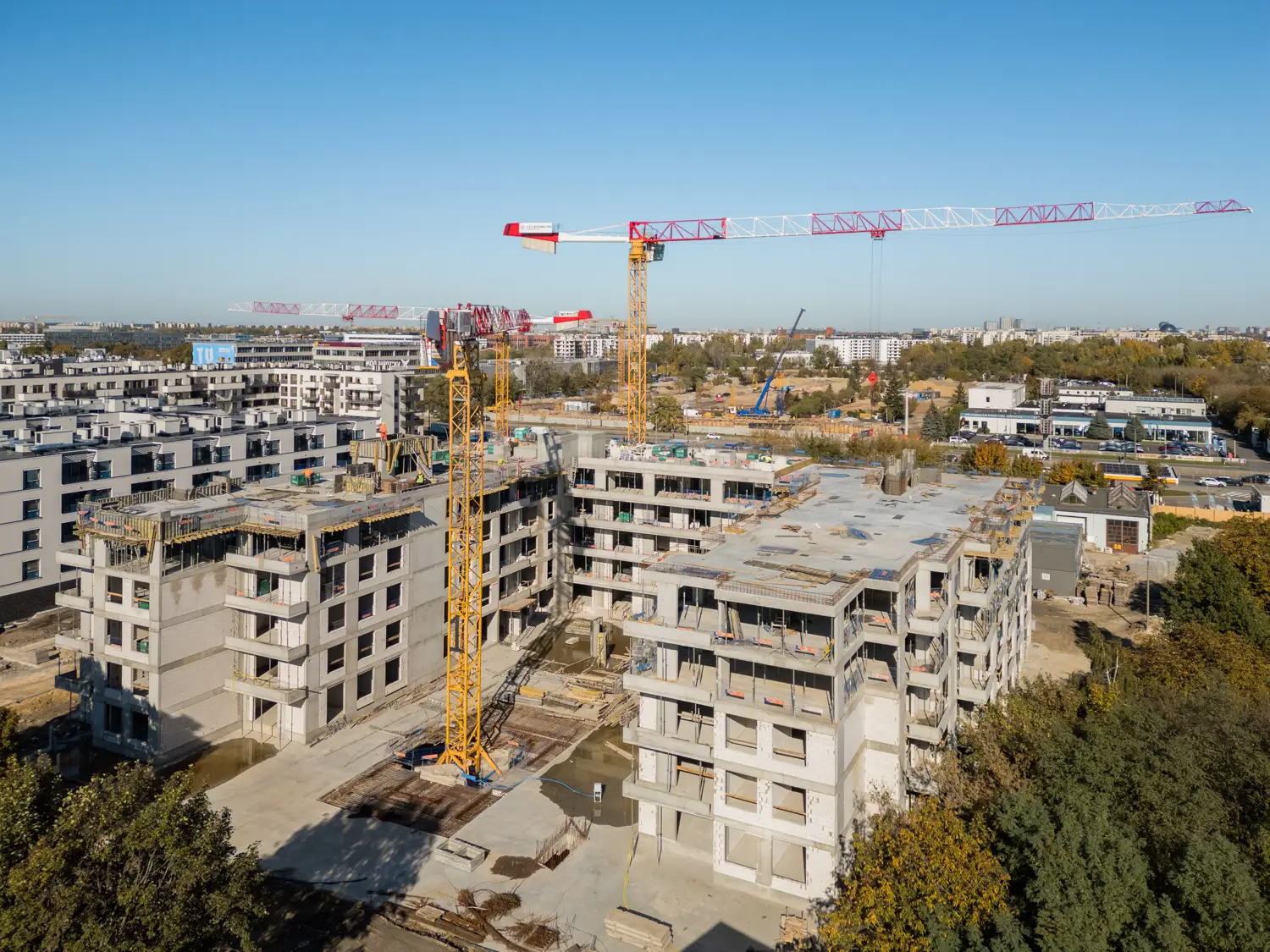 Postęp pracy inwestycji Łopuszańska 47 - Etap 1, Warszawa Włochy